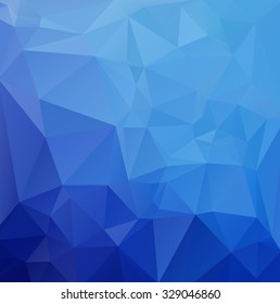 Blue Polygonal Mosaic Background, Creative Design Templates