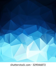 Blue Polygonal Mosaic Background, Creative Design Templates