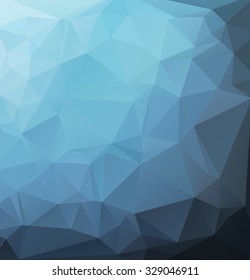 Blue Polygonal Mosaic Background, Creative Design Templates