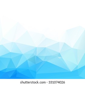 Blue Polygonal Mosaic Background, Creative Design Templates
