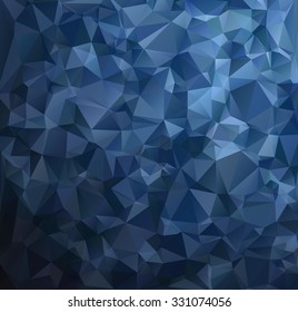 Blue Polygonal Mosaic Background, Creative Design Templates