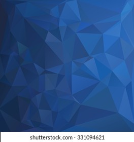 Blue Polygonal Mosaic Background, Creative Design Templates