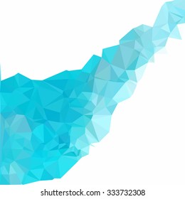 Blue Polygonal Mosaic Background, Creative Design Templates