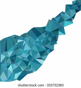 Blue Polygonal Mosaic Background, Creative Design Templates