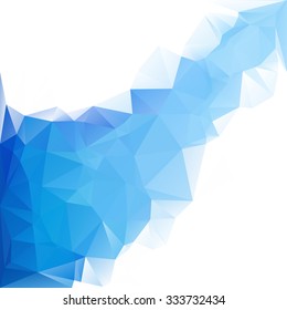 Blue Polygonal Mosaic Background, Creative Design Templates