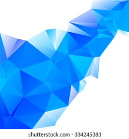 Blue Polygonal Mosaic Background, Creative Design Templates