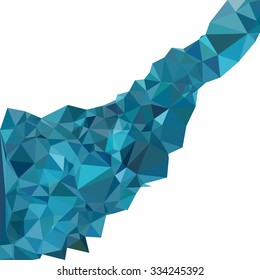 Blue Polygonal Mosaic Background, Creative Design Templates