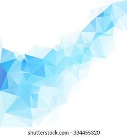 Blue Polygonal Mosaic Background, Creative Design Templates
