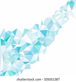 Blue Polygonal Mosaic Background, Creative Design Templates