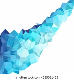 Blue Polygonal Mosaic Background, Creative Design Templates