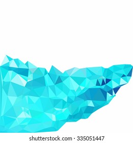 Blue Polygonal Mosaic Background, Creative Design Templates