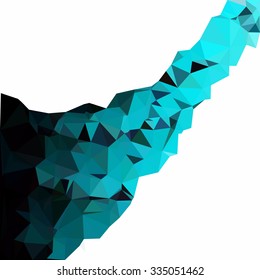 Blue Polygonal Mosaic Background, Creative Design Templates