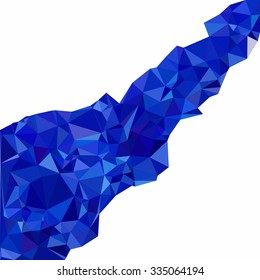 Blue Polygonal Mosaic Background, Creative Design Templates