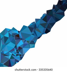 Blue Polygonal Mosaic Background, Creative Design Templates