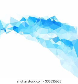 Blue Polygonal Mosaic Background, Creative Design Templates