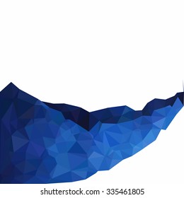 Blue Polygonal Mosaic Background, Creative Design Templates