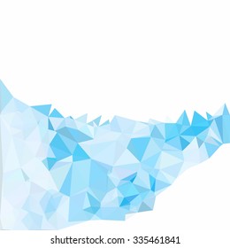Blue Polygonal Mosaic Background, Creative Design Templates