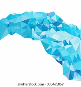 Blue Polygonal Mosaic Background, Creative Design Templates