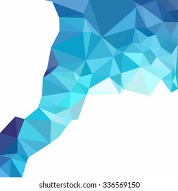 Blue Polygonal Mosaic Background, Creative Design Templates