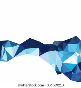 Blue Polygonal Mosaic Background, Creative Design Templates