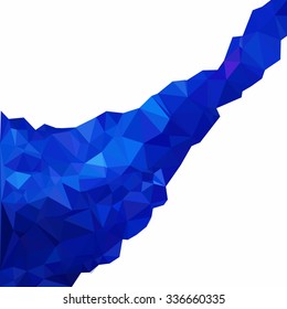 Blue Polygonal Mosaic Background, Creative Design Templates