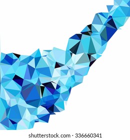 Blue Polygonal Mosaic Background, Creative Design Templates