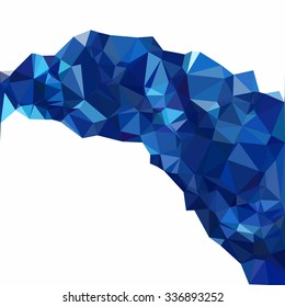 Blue Polygonal Mosaic Background, Creative Design Templates