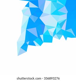 Blue Polygonal Mosaic Background, Creative Design Templates