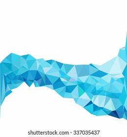 Blue Polygonal Mosaic Background, Creative Design Templates