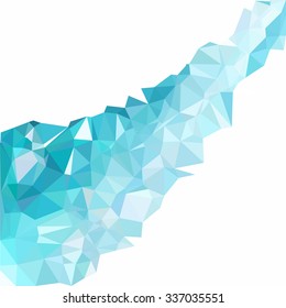 Blue Polygonal Mosaic Background, Creative Design Templates
