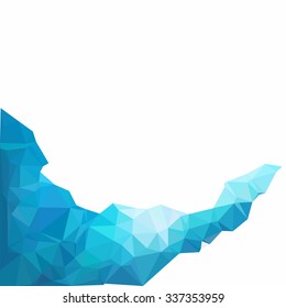 Blue Polygonal Mosaic Background, Creative Design Templates