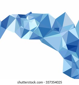 Blue Polygonal Mosaic Background, Creative Design Templates