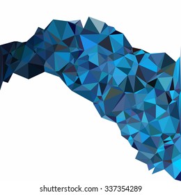Blue Polygonal Mosaic Background, Creative Design Templates