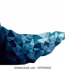 Blue Polygonal Mosaic Background, Creative Design Templates