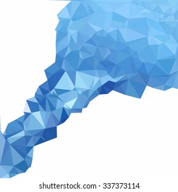 Blue Polygonal Mosaic Background, Creative Design Templates