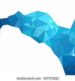 Blue Polygonal Mosaic Background, Creative Design Templates