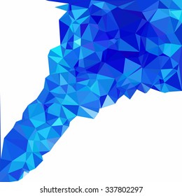 Blue Polygonal Mosaic Background, Creative Design Templates