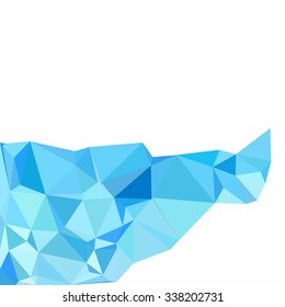 Blue Polygonal Mosaic Background, Creative Design Templates