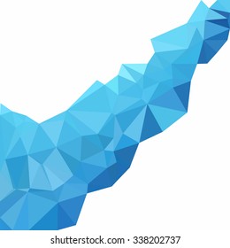 Blue Polygonal Mosaic Background, Creative Design Templates