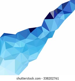 Blue Polygonal Mosaic Background, Creative Design Templates