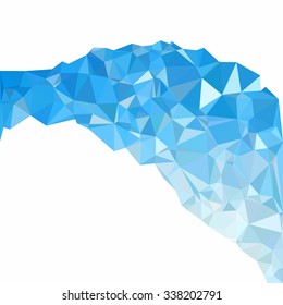 Blue Polygonal Mosaic Background, Creative Design Templates