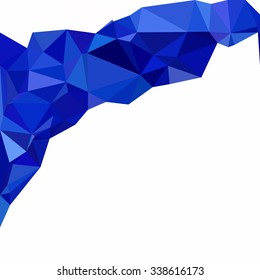 Blue Polygonal Mosaic Background, Creative Design Templates