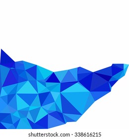 Blue Polygonal Mosaic Background, Creative Design Templates