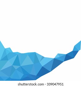 Blue Polygonal Mosaic Background, Creative Design Templates
