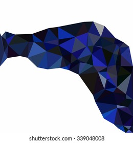 Blue Polygonal Mosaic Background, Creative Design Templates