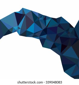 Blue Polygonal Mosaic Background, Creative Design Templates