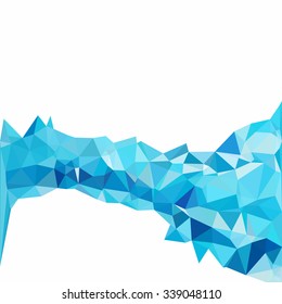 Blue Polygonal Mosaic Background, Creative Design Templates