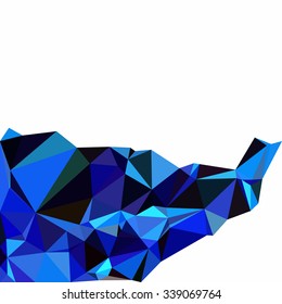 Blue Polygonal Mosaic Background, Creative Design Templates