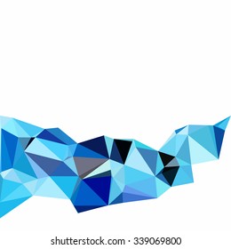 Blue Polygonal Mosaic Background, Creative Design Templates