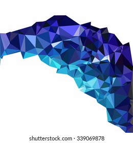 Blue Polygonal Mosaic Background, Creative Design Templates